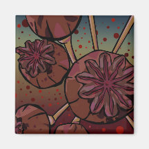 Poppy Heads Magnet