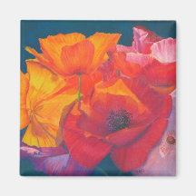 Poppy Medley Painting Magnet