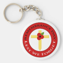 Poppy on cross - Keychain