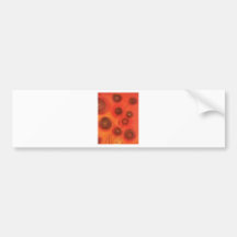 poppy original abstract bumper stickers