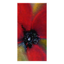 Poppy. Pastel Painting of a Red Flower. Custom Photo Card