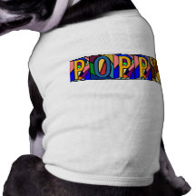POPPY ~ PERSONALIZED BIGLETTERS~PET-WARE FOR DOGS! DOGGIE T SHIRT