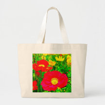Poppy Pop Art Canvas Bag