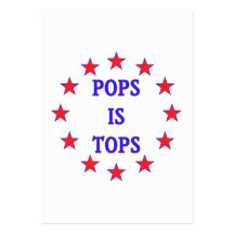 Pops is Tops for Dad Business Card