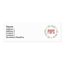 Pops the Man the Myth the Legend Design Business Card Template