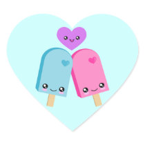 Popsicle Sweet Kawaii Heart Stickers