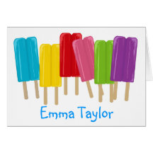 Popsicles et pois cartes de vœux