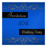Popular Black and Blue Invitation