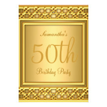 Popular Elegant Birthday Invitation Gold