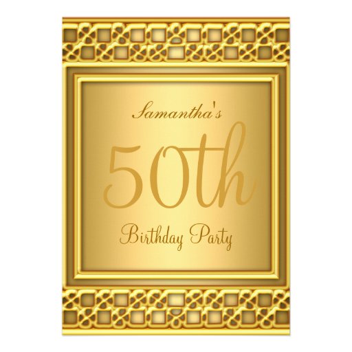 Popular Elegant Birthday Invitation Gold