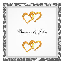 Popular Elegant  Damask Wedding Invitation
