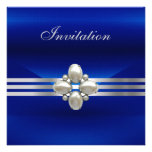 Popular Invitation All Occasions Blue Silver Jewel