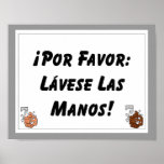 Por Favour Lavese Las Manos Poster