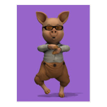 Porc de frappeur cartes postales