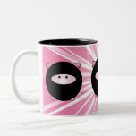 Porc de Ninja sur la tasse rose