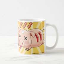 Porc drôle mignon personnalisé de lard d'amours tasse à café