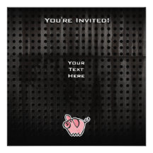 Porc grunge invitations personnalisées