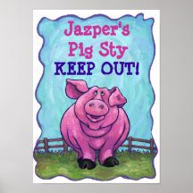 Porc mon affiche de pièce
