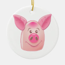 Porc rose ornement de noël