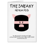 Porc sournois de Ninja Cartes De Vœux