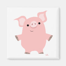 Porc tenant l'aimant
