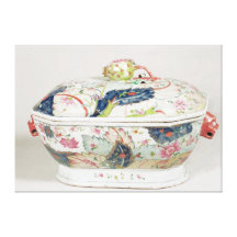 Porcelain dish, 18th century stretched canvas print