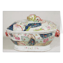 Porcelain dish, 18th century cards