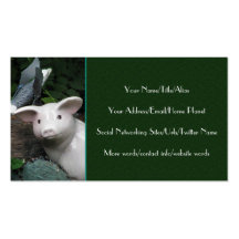 Porcelain Pig Business Cards