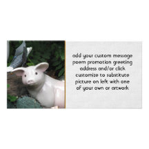 Porcelain Pig Photo Greeting Card