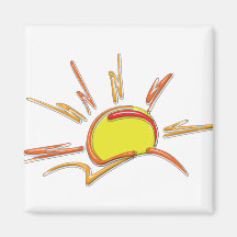 Porcelain Sunrise Refrigerator Magnet