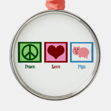 Porcs d'amour de paix ornement