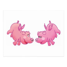 Porcs de vol dans l'amour ! cartes postales