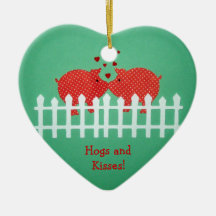 Porcs et, baisers ! décorations pour sapins de noël