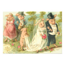Porcs romantiques invitations
