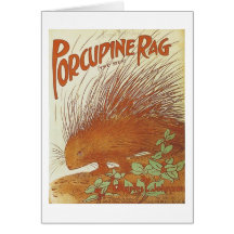 Porcupine Rag Vintage Songbook Cover Card