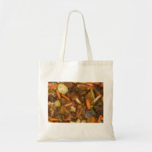 pork carrots potatoes oven baked food design canvas bags