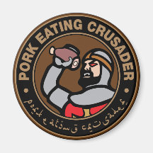 Pork Eating Crusader Fridge Magnet