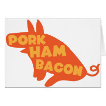 pork ham bacon cards