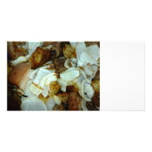 Pork Picnic with Potatoes and Onions 1 Customized Photo Card