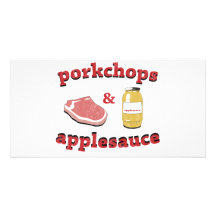 porkchops et compote de pommes photocarte personnalisée