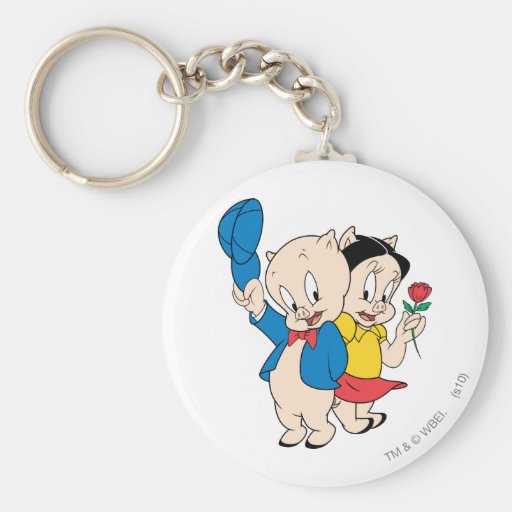 Porky Pig and Petunia Keychains
