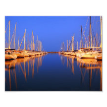Port de Chicago au crépuscule Photos D’art