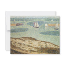 Port-en-Bessin, Entrance to the Harbour by Seurat Personalized Announcements
