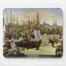 Port Of Bordeaux By Manet Edouard Mousepad