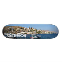 Port of Symi Greece skateboard