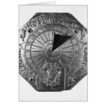 Portable Sundial, from Sierk Castle  1756 Greeting Card