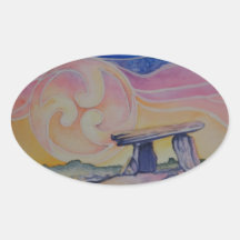 Portal tomb oval sticker