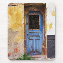 Porte bleue grecque - Crète Tapis De Souris