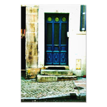 Porte bleue tirages photo