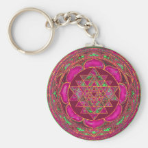 Porte - clé de mandala de Sri Lakshmi Yantra Porte-clé